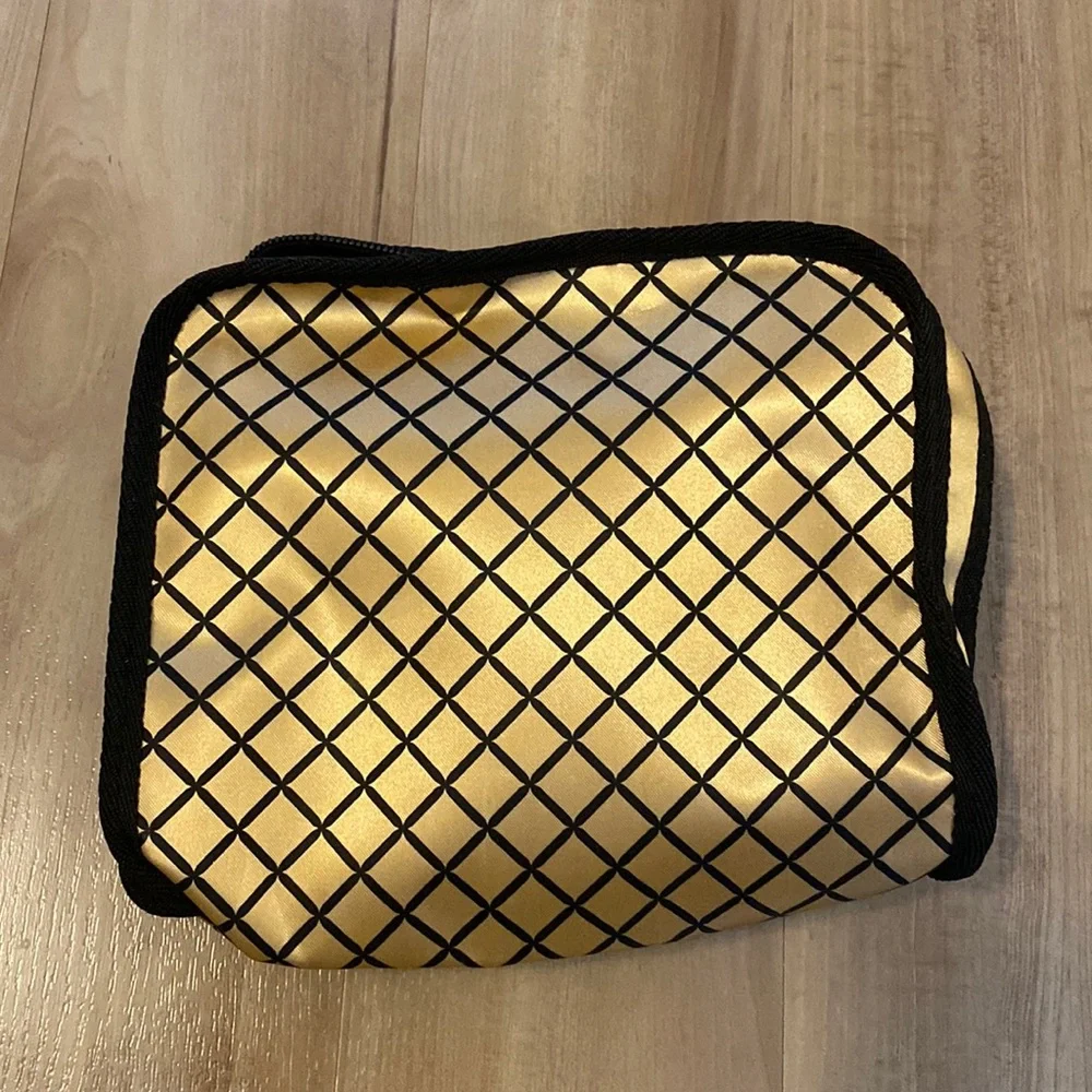Black & Gold Cosmetic Travel Bag